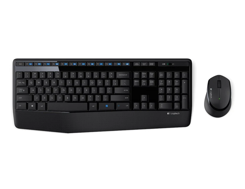 Logitech MK345 Wireless Keyboard & Mouse - Black/Blue