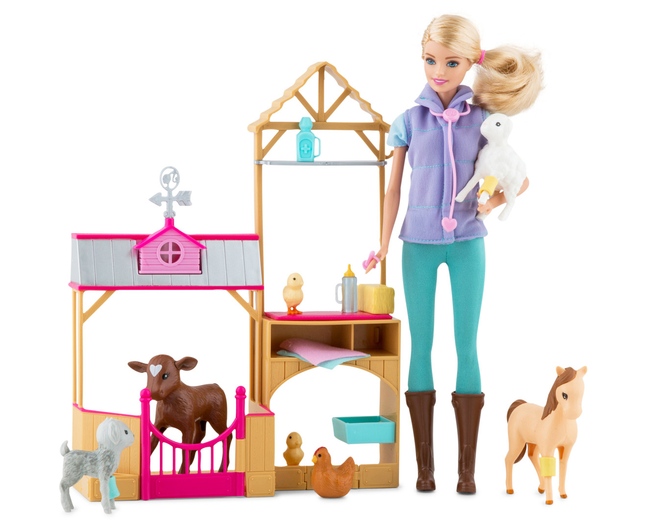Barbie Farm Vet Doll & Playset | Catch.com.au