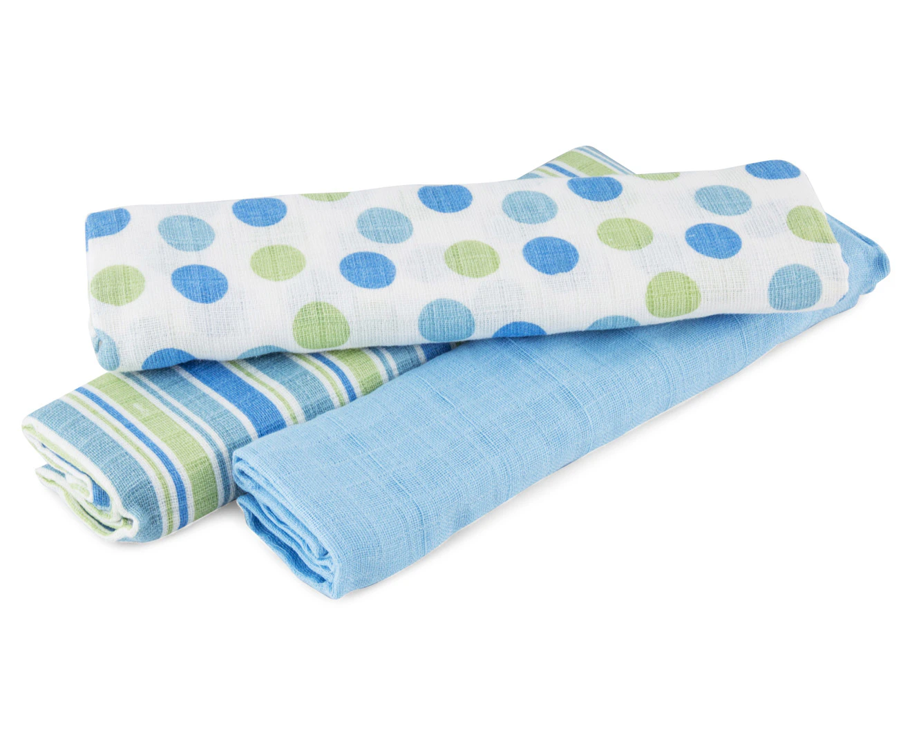 Big Softies Muslin Wraps 3-Pack - Blue