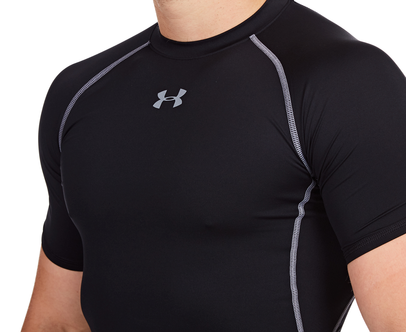 Under Armour Mens Heatgear Armour Short Sleeve Compression Shirt Black Nz 8868