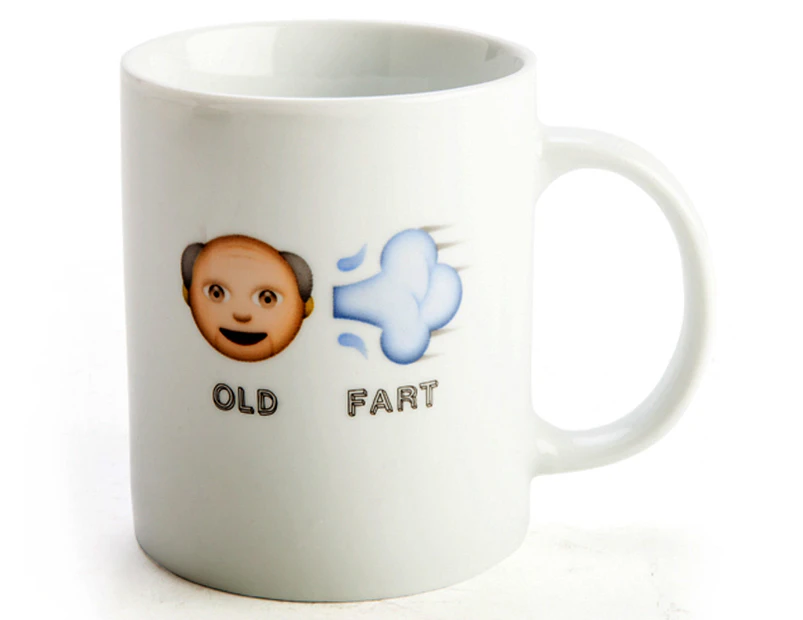 Koolface Old Fart Emoji Mug - White