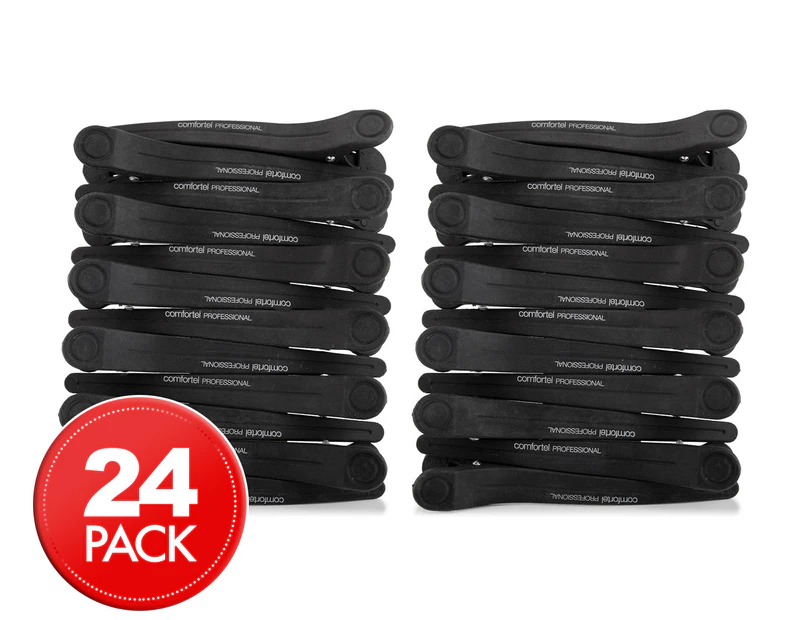 2 x Comfortel Professional Carbon Fibre Sectioning Clips 12-Pack - Black