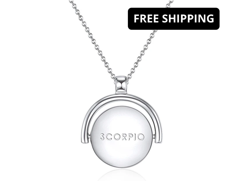 Mestige Spinners Scorpio Constellation Necklace - Silver