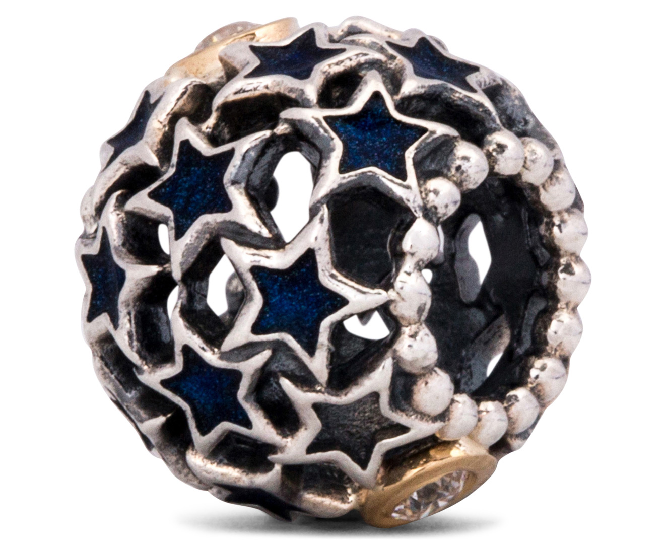 Pandora Night Sky Charm - Silver/12K Gold/Midnight Blue | Great daily ...