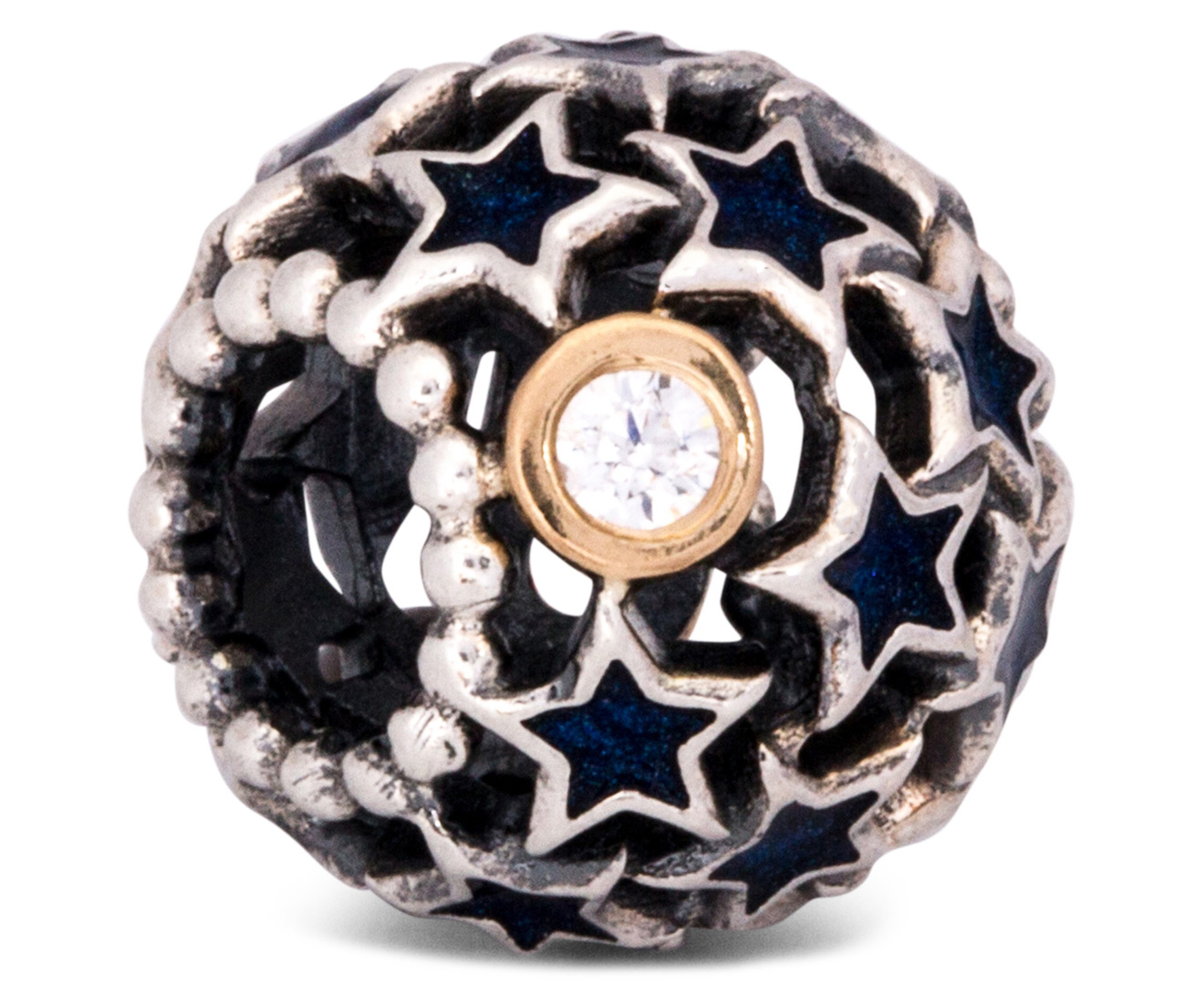 Pandora Night Sky Charm - Silver/12K Gold/Midnight Blue | Great daily ...