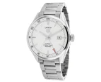 TAG Heuer Men's 41mm Carrera Calibre 7 Twin Time Watch - Silver