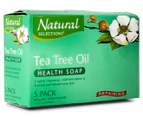 2 x Natural Selections Repairing Tea Tree Oil Health Soap 5pk 