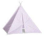 Happy Kids 135x130cm Teepee Tent - Purple Polka Dot