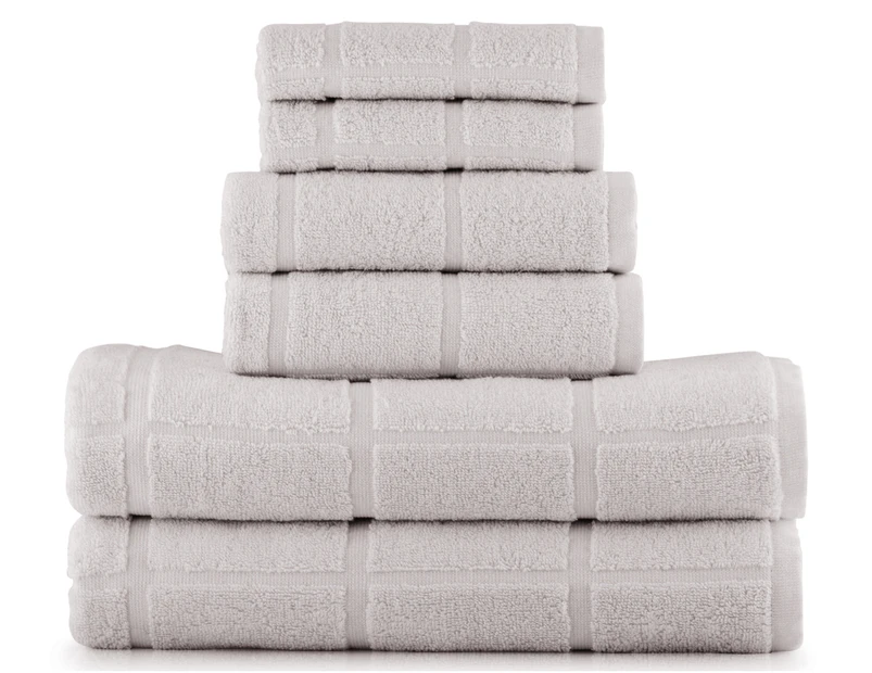 Casual Elegance Bath, Hand & Face Towel 6-Pack - Stone