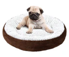 4PAWS 60cm Ultra Luxe Round Pet Bed - Chocolate