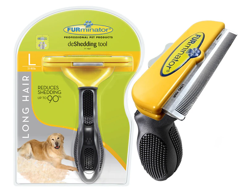 FURminator Deshedding Tool for Large Dogs - Long Hair