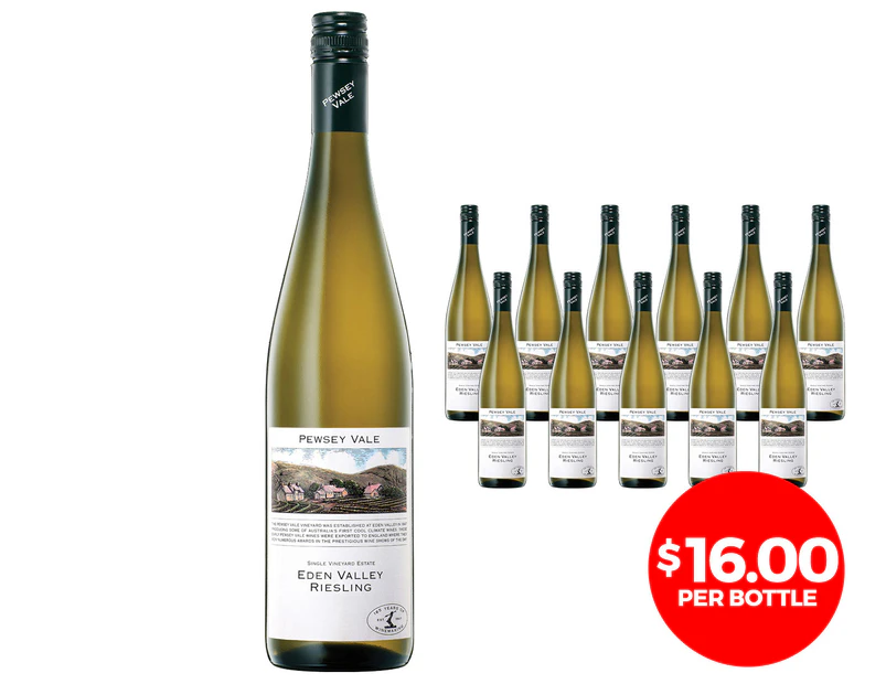 12 x Pewsey Vale Eden Valley Riesling 2016 750mL