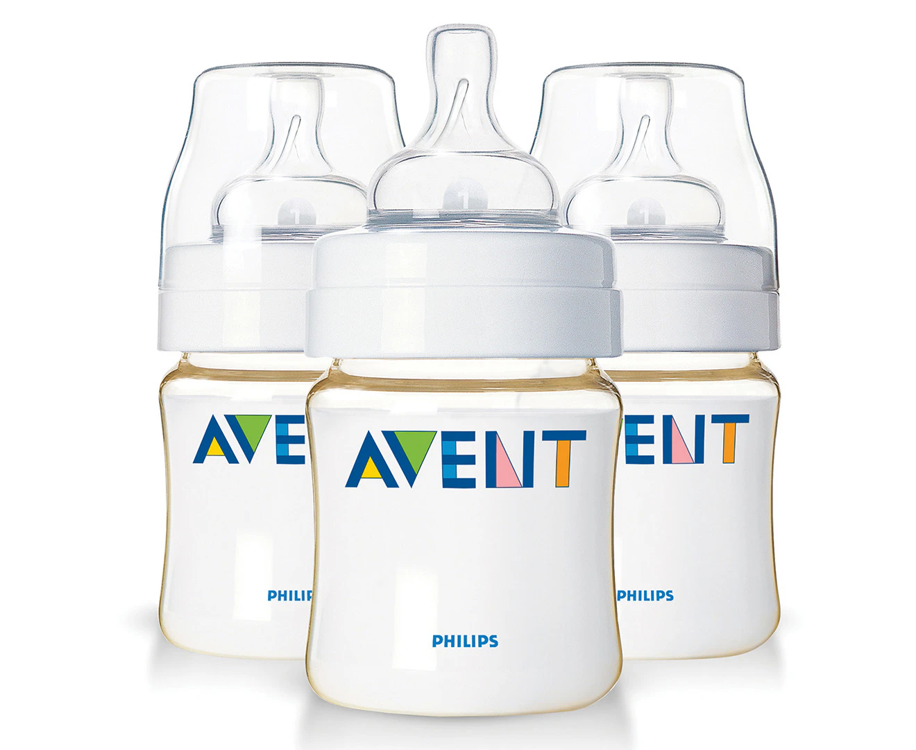 3pc Philips Avent Classic+ PES Feeding Bottle w/ Teat Newborn/Infant Clear 125ml