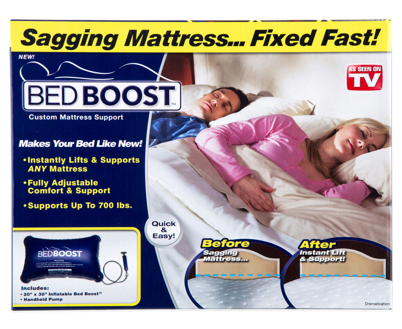 Bed Boost Inflatable Mattress Cushion Blue