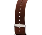 Timex 40mm Weekender Leather Slip Thru Watch - Brown/Cream