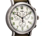 Timex 40mm Weekender Vintage Chronograph Watch - Olive/Cream