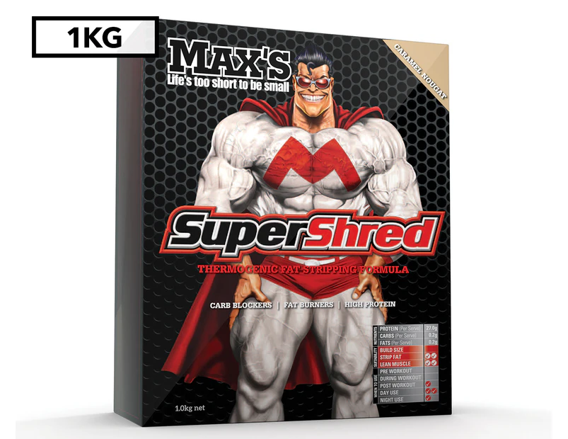Max's SuperShred Protein Powder Caramel Nougat 1kg