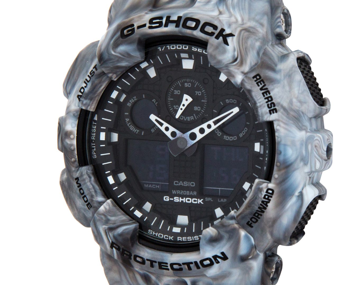 Casio G Shock Mens Ga100mm 8a Duo Watch Grey Camo Au