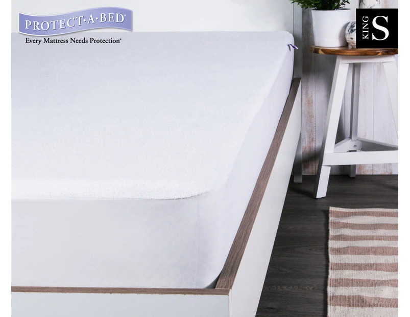 Protect-A-Bed King Single Bed Premium Cotton Terry Mattress Protector