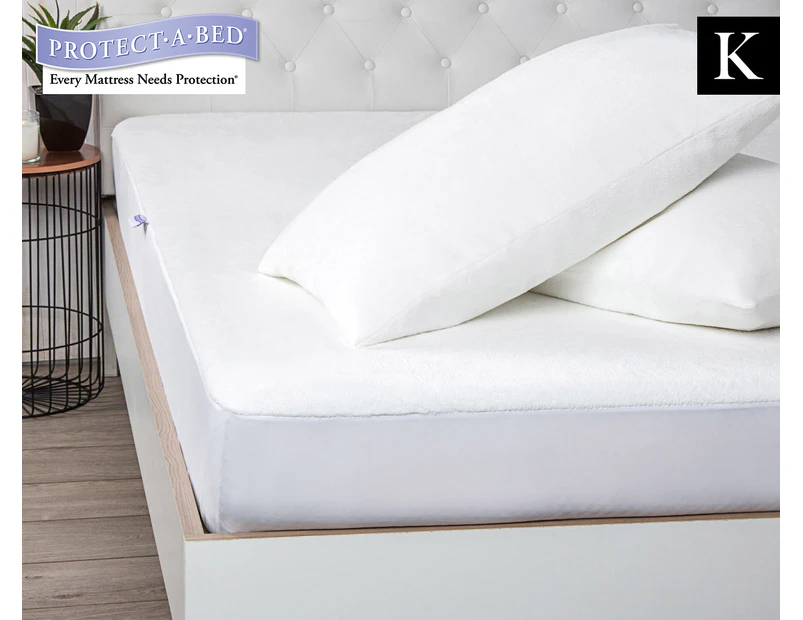 Protect-A-Bed Plush King Bed Mattress Protector & 2 Bonus Pillow Protectors