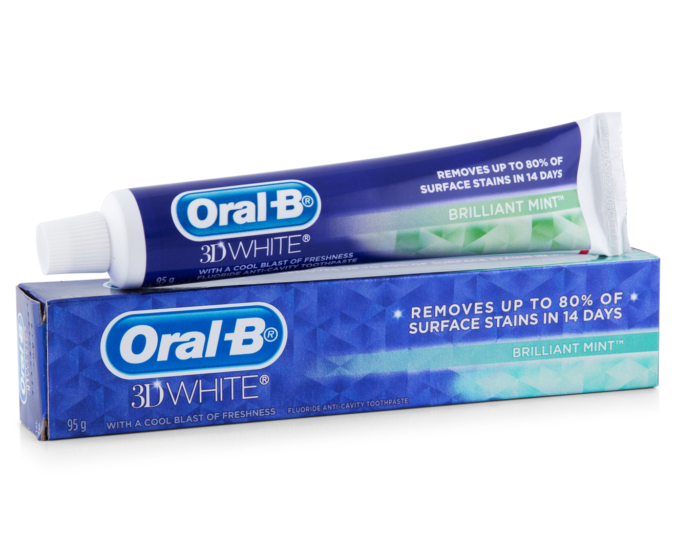 12 x Oral-B 3D White Toothpaste Brilliant Mint 95g | Catch.com.au