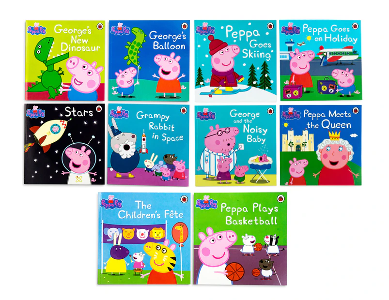 Peppa Pig 10-Book Collection w/ Tote Bag