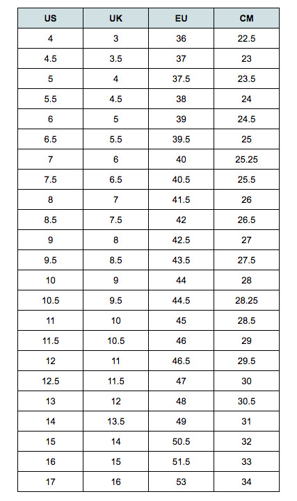 Asics Jacket Size Chart