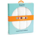Bubba Blue Face Washers 6-Pack - White