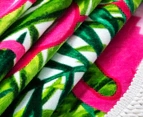 Cooper & Co. 150cm Flamingo Round Beach Towel - Green/Pink
