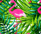 Cooper & Co. 150cm Flamingo Round Beach Towel - Green/Pink