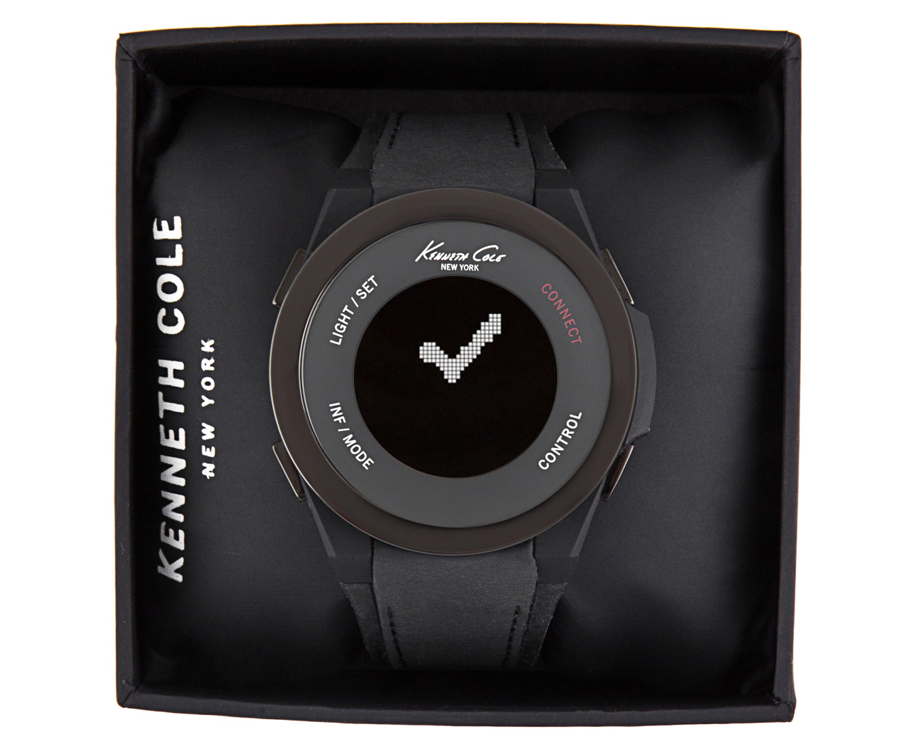 Kenneth Cole 47mm Connect Smart Watch w/ Silicone Strap - Black | Catch ...