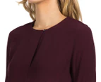 JAG Women's Long Sleeve Button Blouse - Aubergine