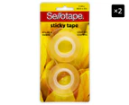 2 x Sellotape 18mm x 25m Sticky Tape Refills - 2-Pack
