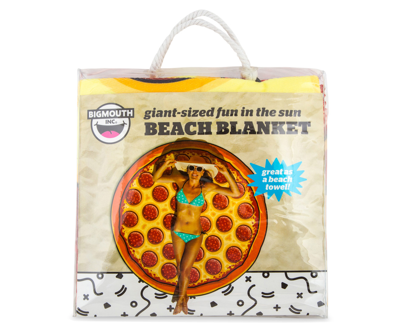 Big Mouth Beach Blanket Giant Pizza 15m Large Pool Towel