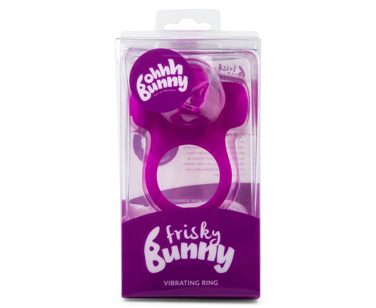 Ohhh Bunny Frisky Bunny Vibrating Ring - Purple