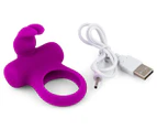 Ohhh Bunny Frisky Bunny Vibrating Ring - Purple