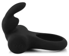 Ohhh Bunny Frisky Bunny Vibrating Ring - Black