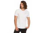 Tommy Hilfiger Men's Flag V-Neck Tee - White