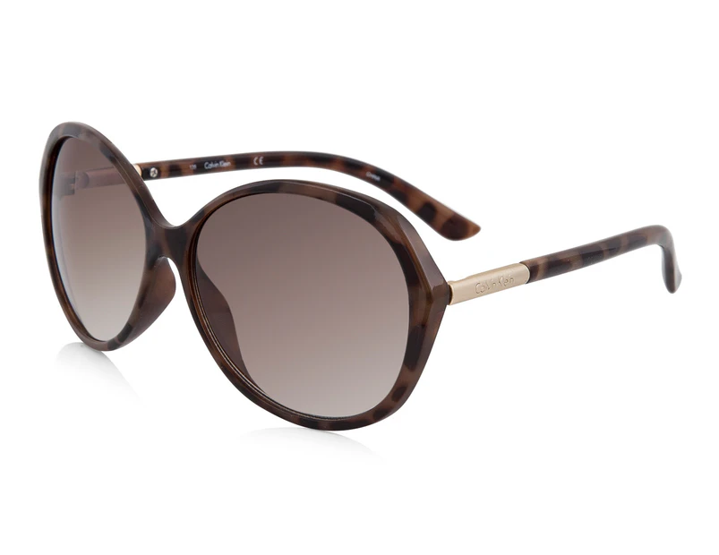 Calvin Klein Women's White Label Oversized Sunglasses - Soft Tortoise