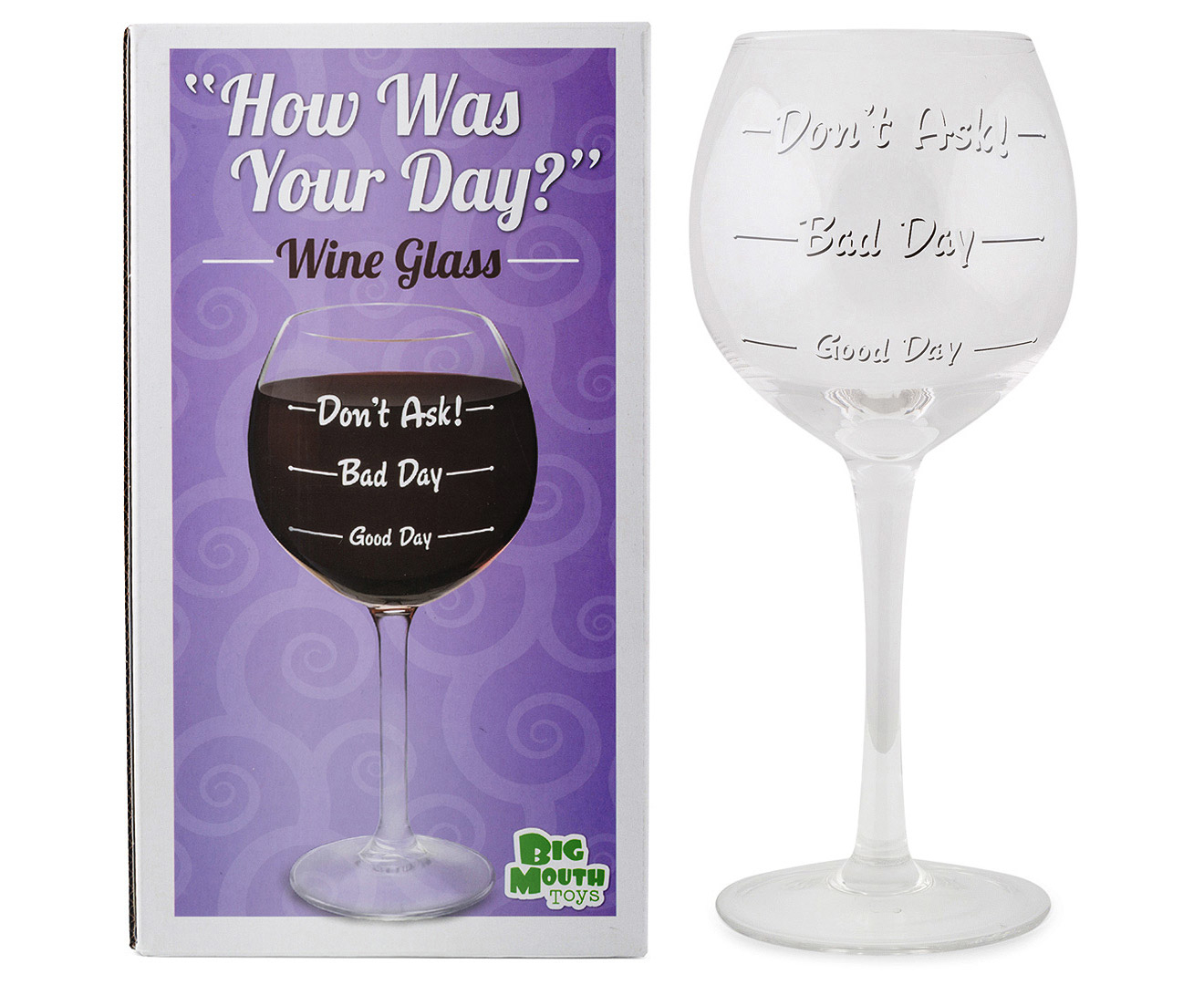 Good Day Wine Glass - Clear .au Good Day Wine Glass - Clear .au