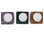 Set of 3 Glass Aura 5.5cm Tealight Holders - Multi
