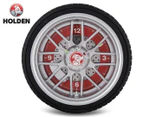 Holden 25.5cm LED Tyre Clock - Black/Red/Silver