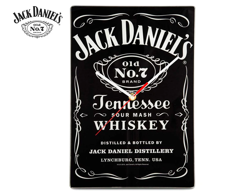 Jack Daniel's 35x23cm Glass Clock - Black
