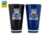 NRL Canterbury Bulldogs 2 x Pack Tumbler - Black/Blue