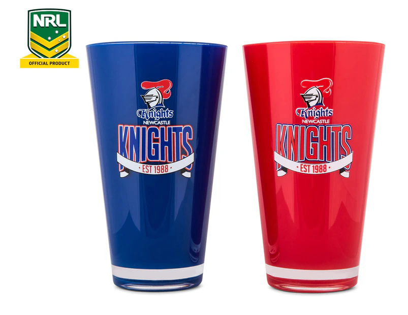 NRL Newcastle Knights 2 x Pack Tumbler - Blue/Red
