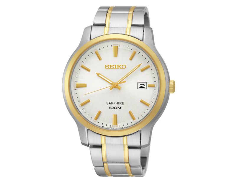 Seiko Men's 40.9mm SGEH42P Dress Watch - Silver/Gold