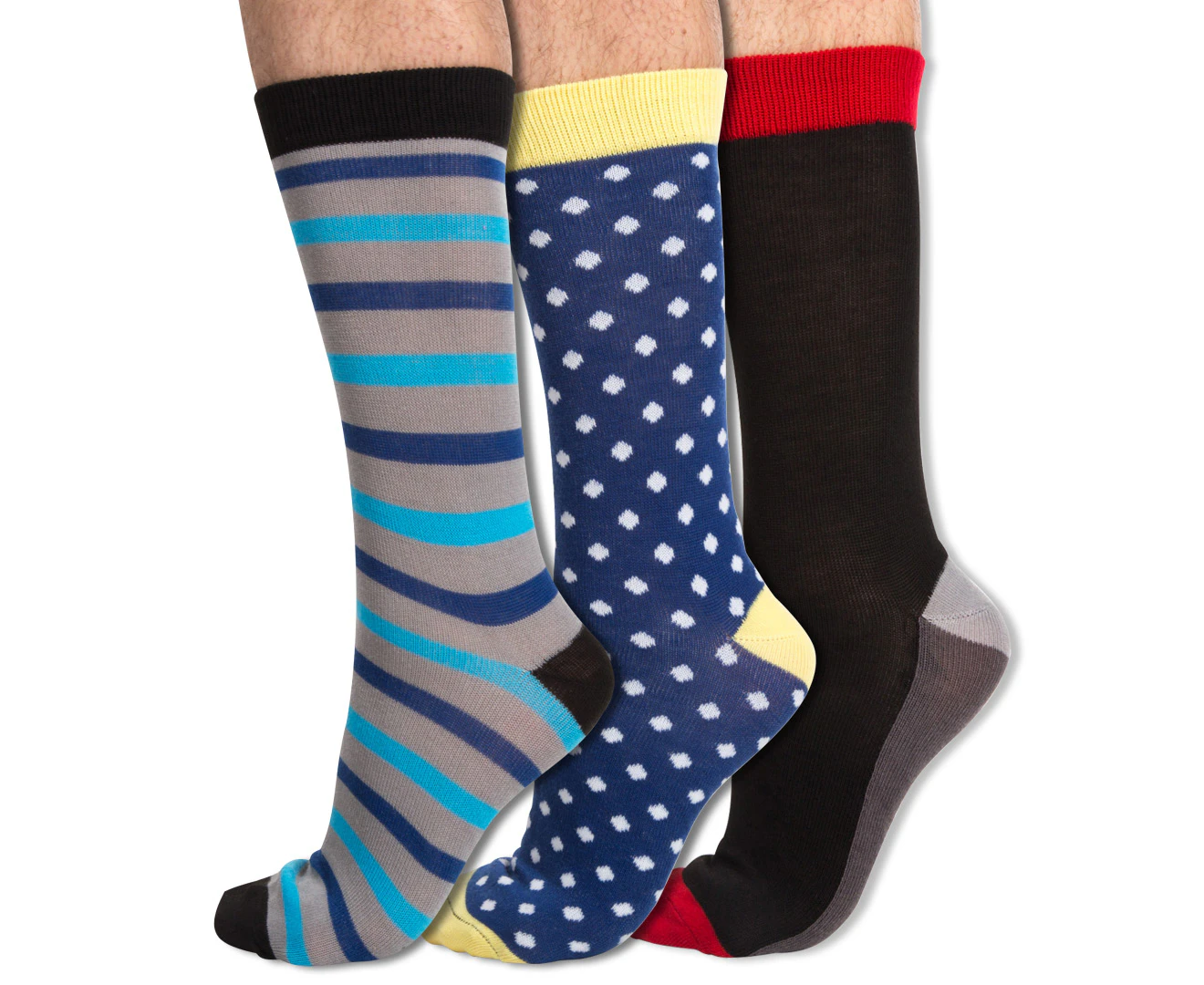 St. Goliath Men's Get Smart Socks 3-Pack - Multi