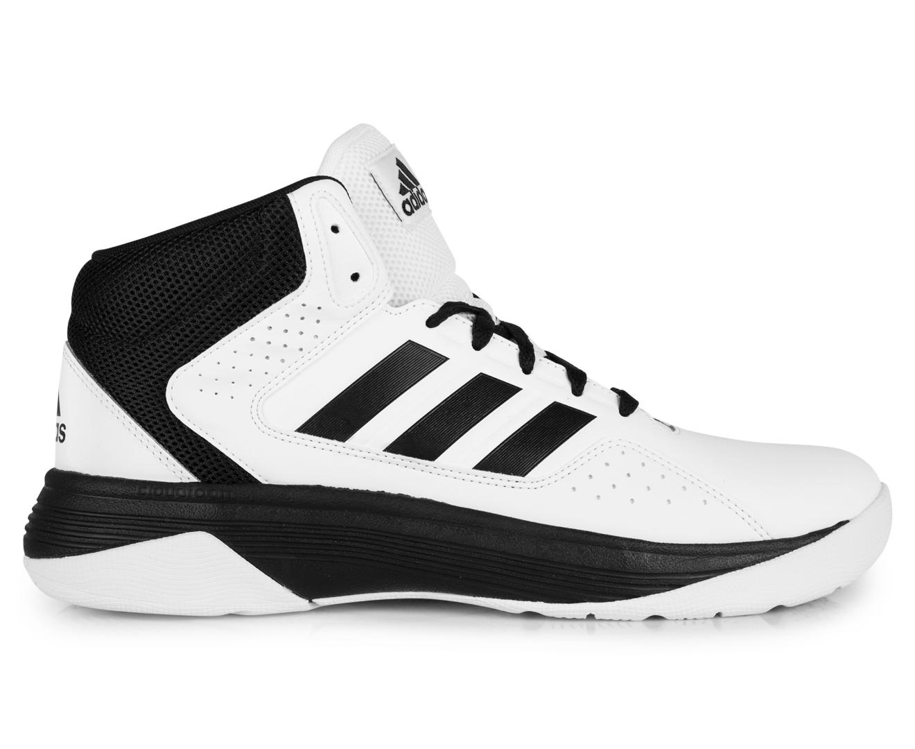 Adidas Men's Neo Cloudfoam Ilation Mid Shoe - White/Black | Catch.com.au