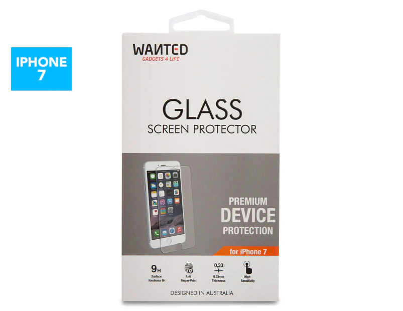 Wanted iPhone 7 Glass Screen Protector - Clear