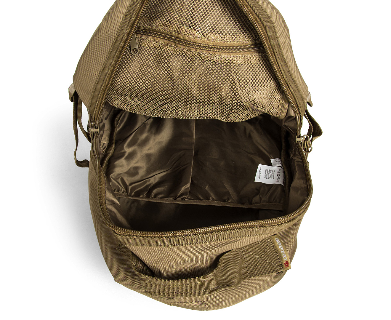 olive green nylon backpack